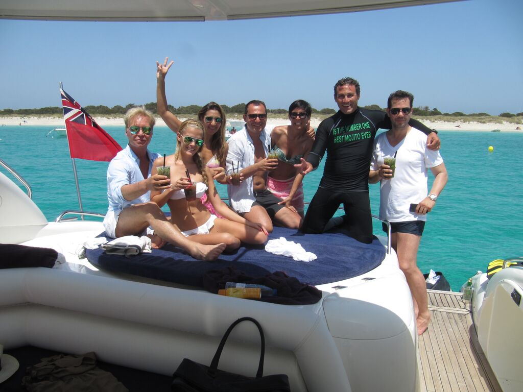 Private boat trip from Ibiza to Formentera in high summer
